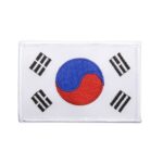 Korean Flag White Trim Patch