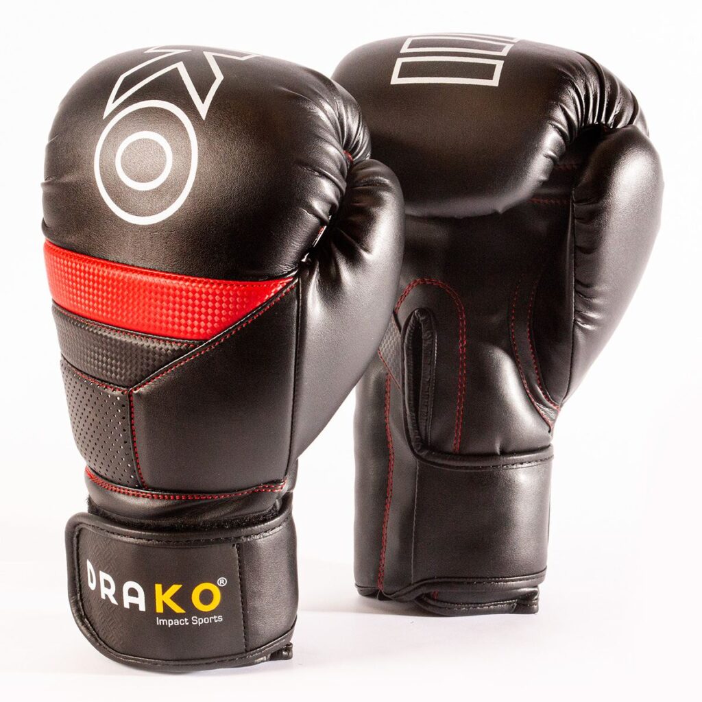 Drako boxing gloves lineup from beginner vinyl to pro leather sparring gloves at Bushido Canada